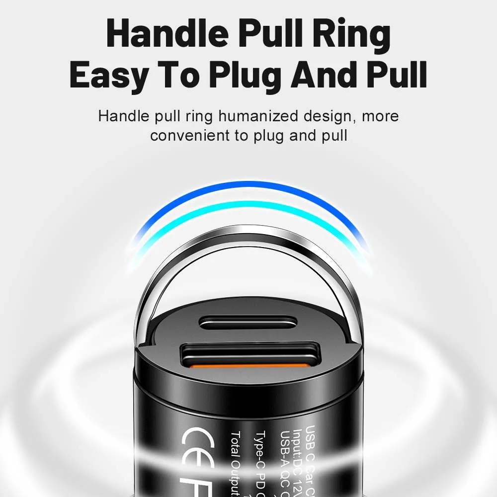 Mini 100W Dual Ports USB Car Charger Lighter Fast Charging Car Phone Charger Adapter For Xiaomi Huawei iPhone Samsung