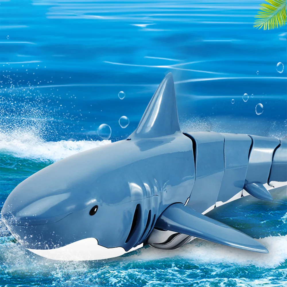 Remote Control Fish Toys New Remote Control Shark Rechargeable Bionic Electric Machine Fish Simulation Swing Fish Summer Children Play Water Toys