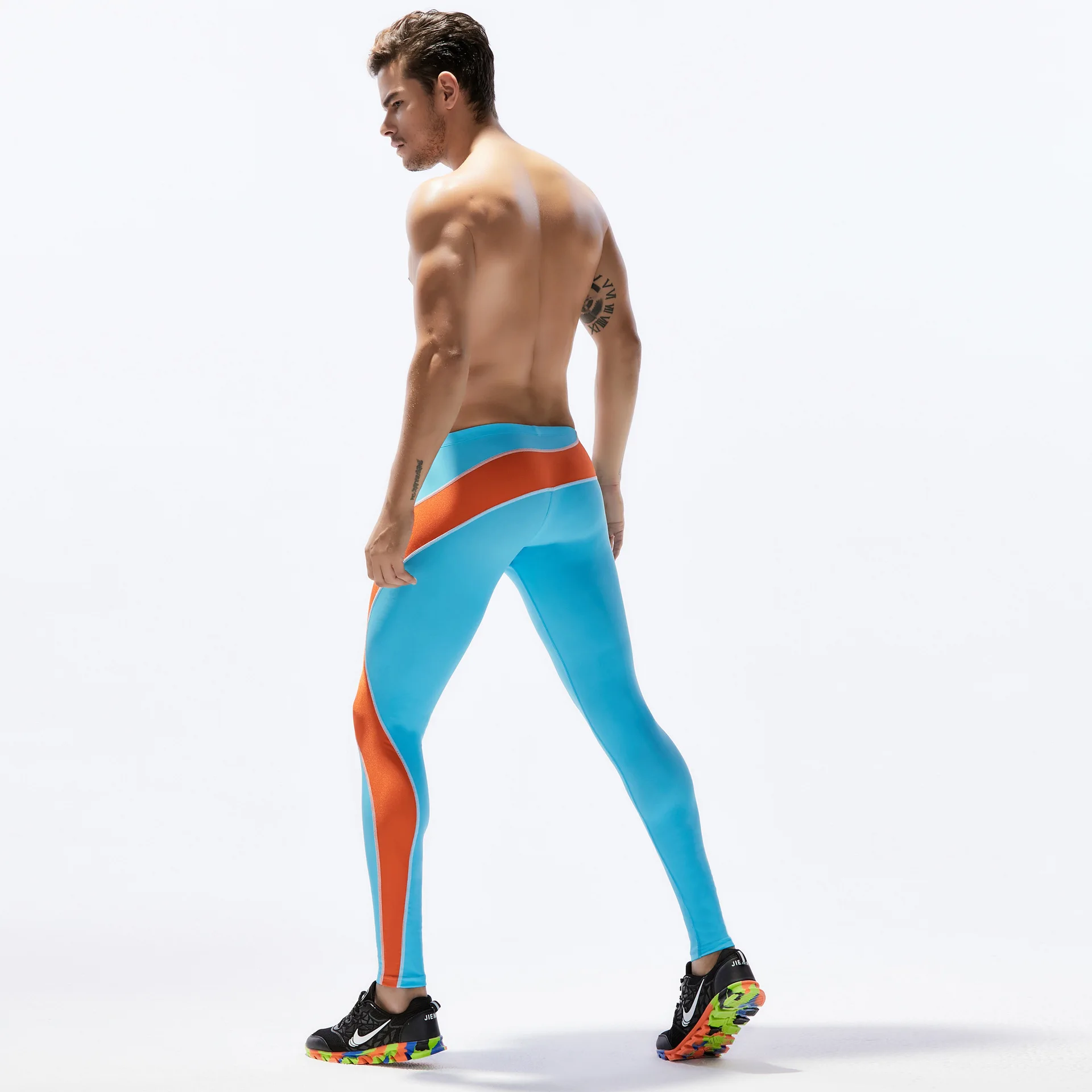 Autumn Winter Men Running Tights Long Elastic Sweatpants Jogging Fitness Gym Workout Training Yoga Leggings Activewear