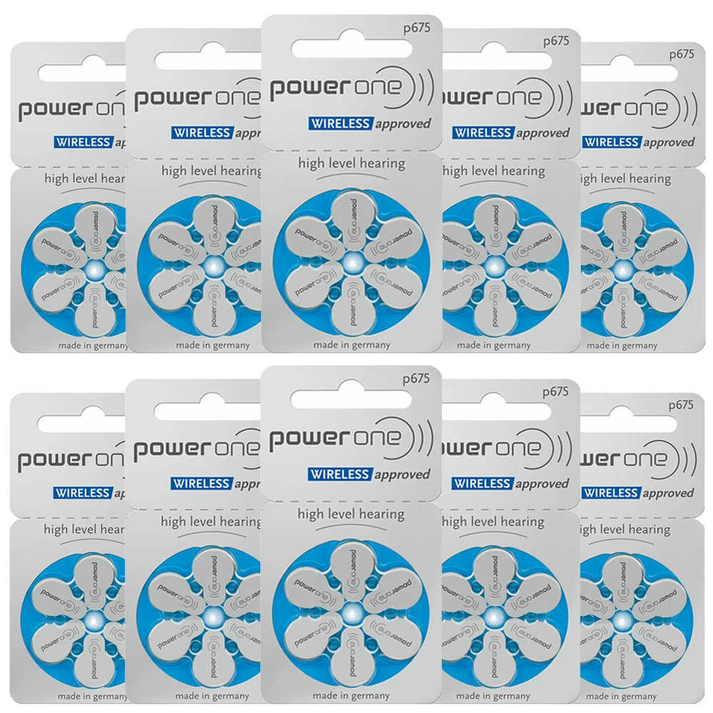 Power One 675 Varta Hearing Aid Batteries Made In Germany Power One Zinc Air Mercury Free