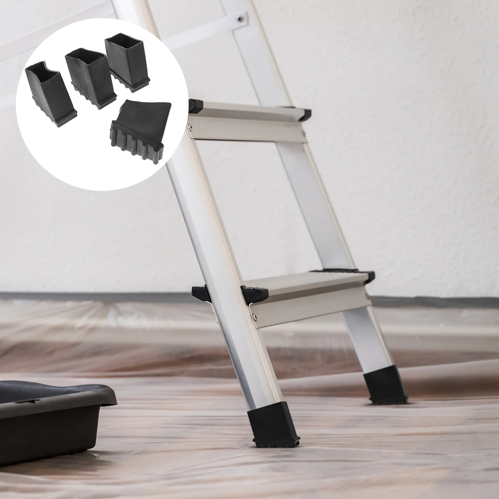 Ladder Security Bumper Foot Cover Desk Legs Safe Pads Rubber Feet Stair Shoe Soles