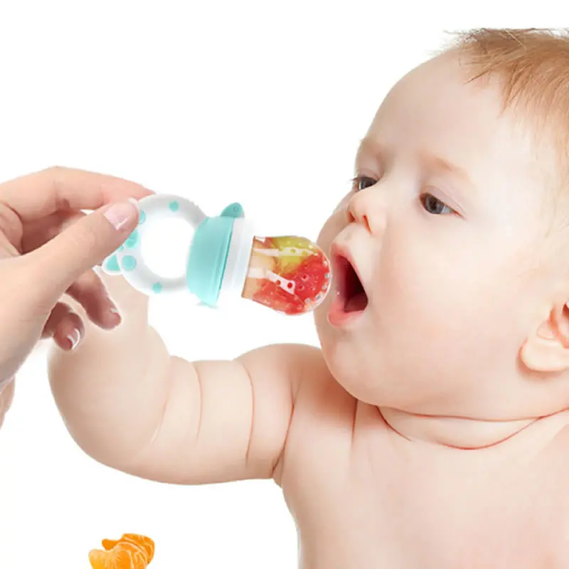 Baby Food Feeding Spoon Juice Extractor Pacifier cup Molars Baby feeding bottle Silicone Gum Fruit Vegetable Bite Eat Auxiliary 5