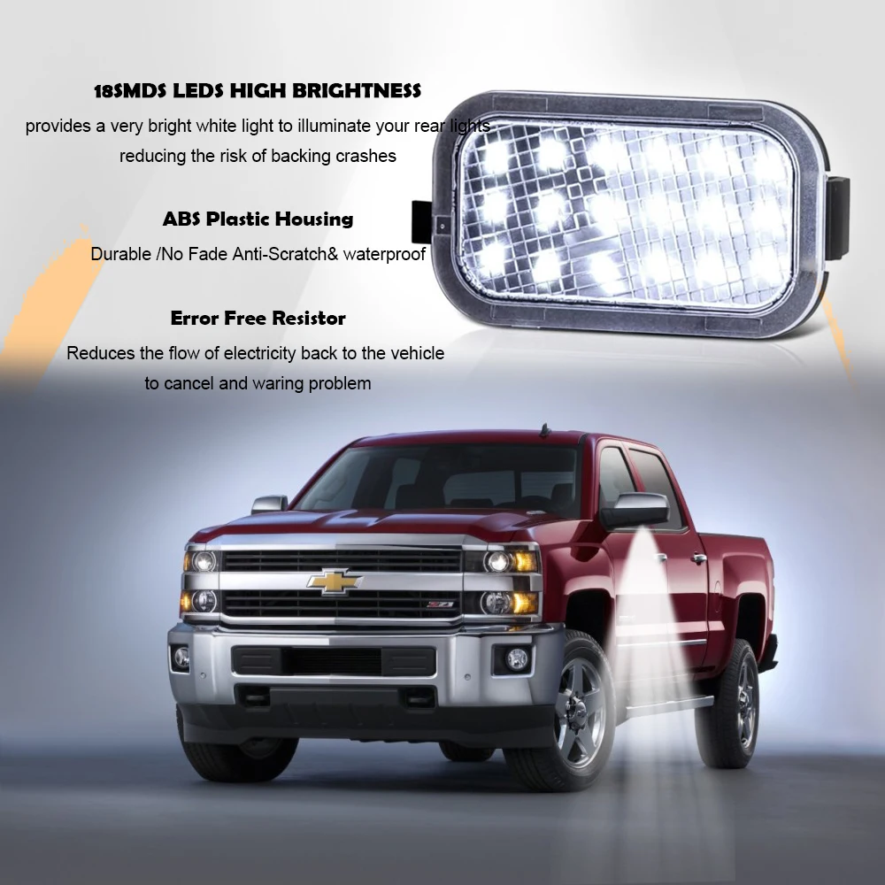 2x LED Side Mirror Light Puddle Lamps For GMC Yukon XL1500
