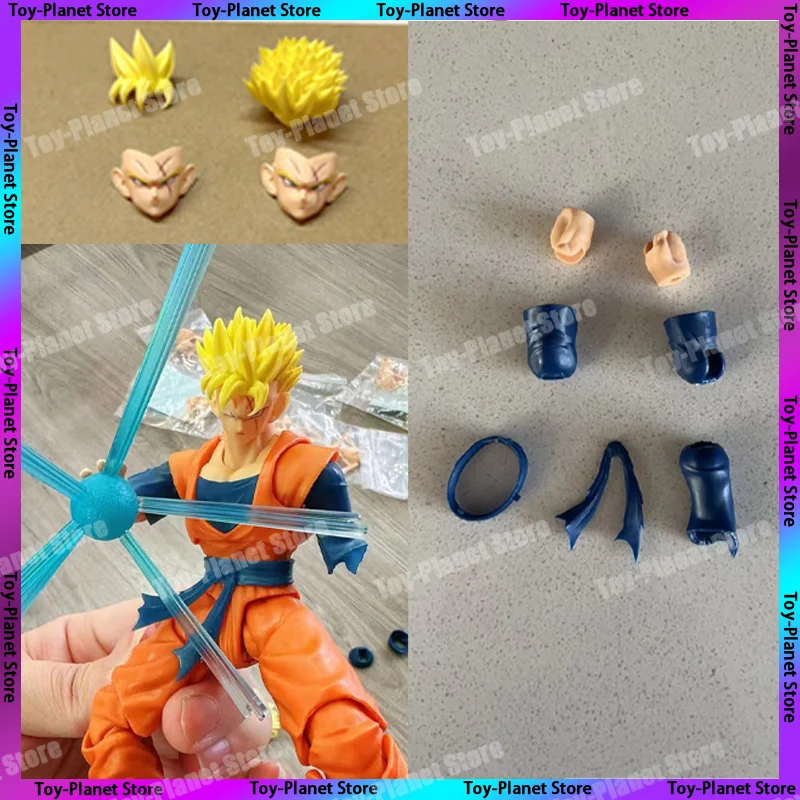Dragon Ball S.H. Figuards Gohan Super Saiya Ssj Goku Heads Headsculpt Accessori Shf Anime Action Figures Statue Figurine Toys