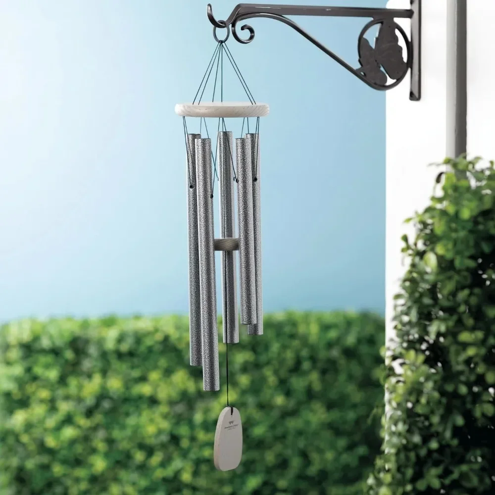 

Chimes Signature Collection, Chimes of Bali, 25", Silver World Music Wind Chimes for Outdoor, Patio, Home or Garden Decor BWAS