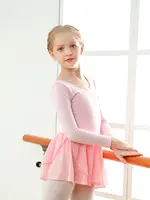 Girls Long Sleeve Leotard with Skirt Dance Dress Kid Toddler Ballet Outfit Clothes - Image 5