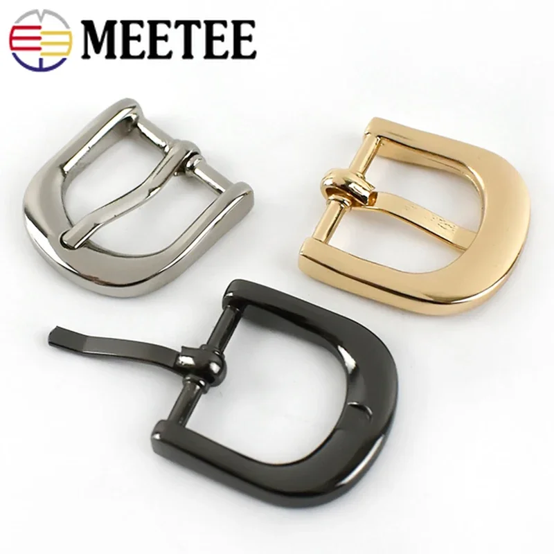 5/10/20Pc 14/16/20mm Metal Pin Buckles Handbag Strap Belt Buckle Webbing Adjust Clasp Shoe Slider Tri-Gilde Hook Sew Accessories