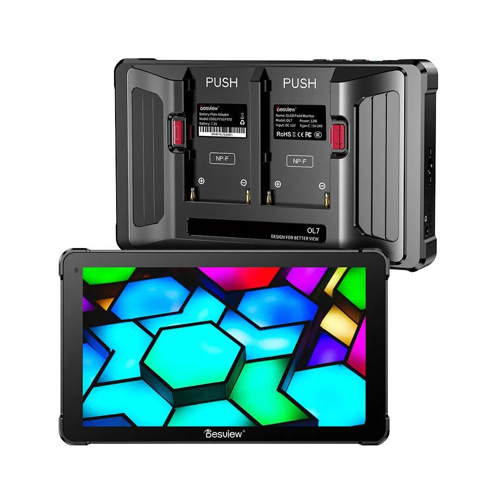 Desview OL7/OL7S New OLED Highlight Camera Monitor 7 inch DSLR Camera Outdoor External Display 4K60 HD HDMI-compatible