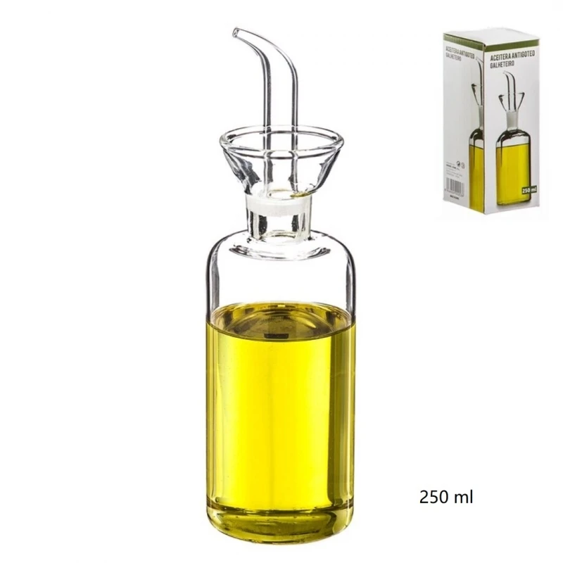 Aceitera antigoteo de cristal X-Plosion Gefu dosifica vinagre o aceite