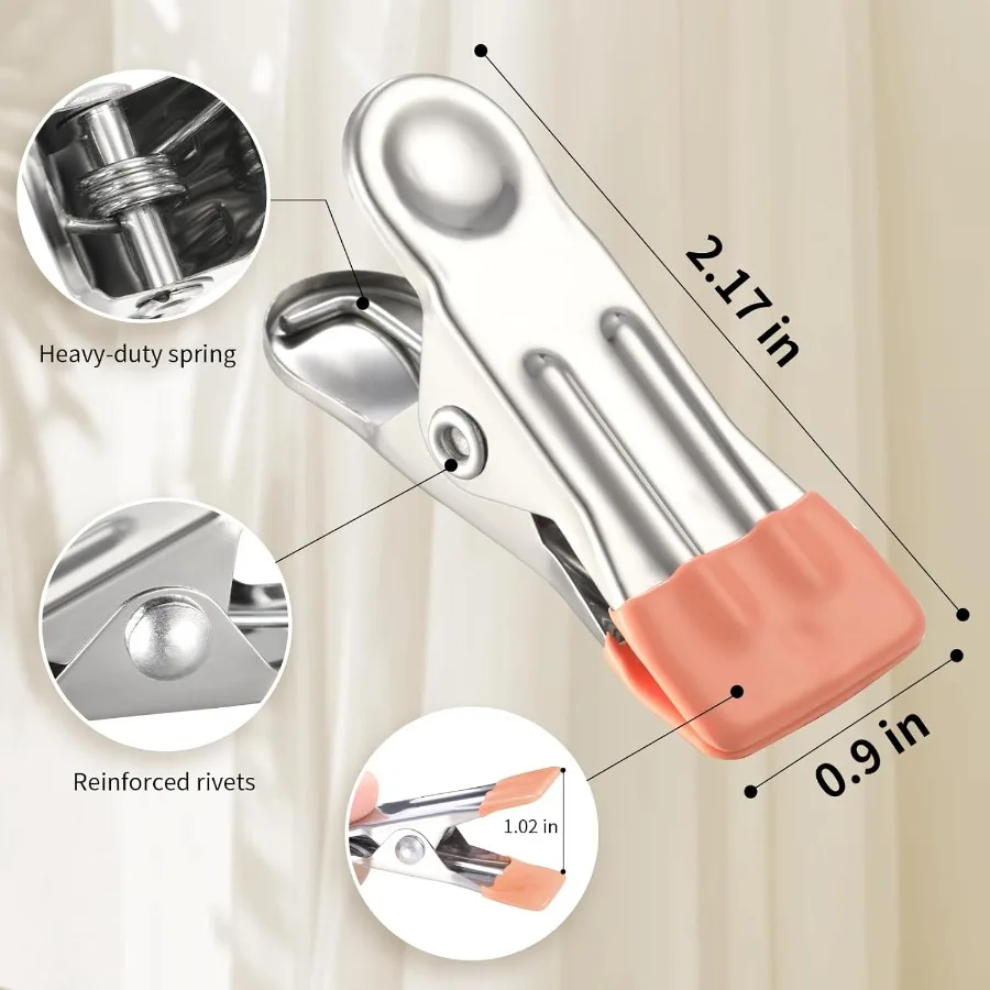 24Clip Stainless Steel Sock Hanger for Drying Clothes Underwear Bras Baby Lingerie Herbs Flowers and Laundry Portable Hanging R