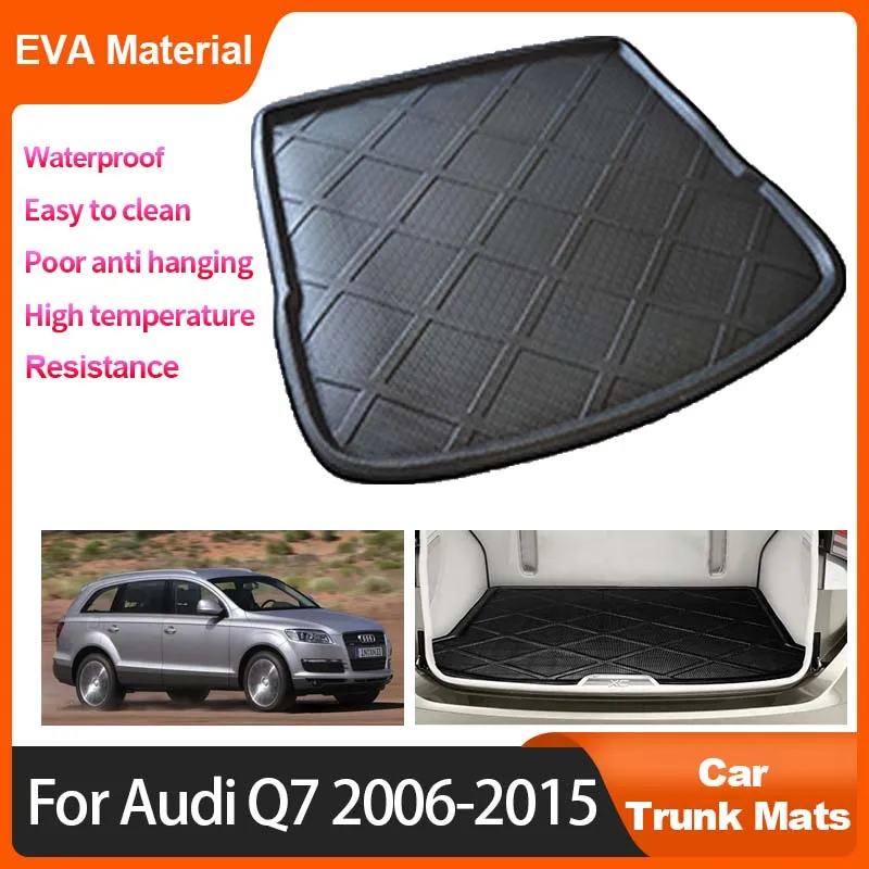 

For Audi Q7 4L 2015-2006 2007 2008 2009 2011 2013 Car Rear Trunk Mats Waterproof Liner Cargo Boot Storage Pad Auto Accessories