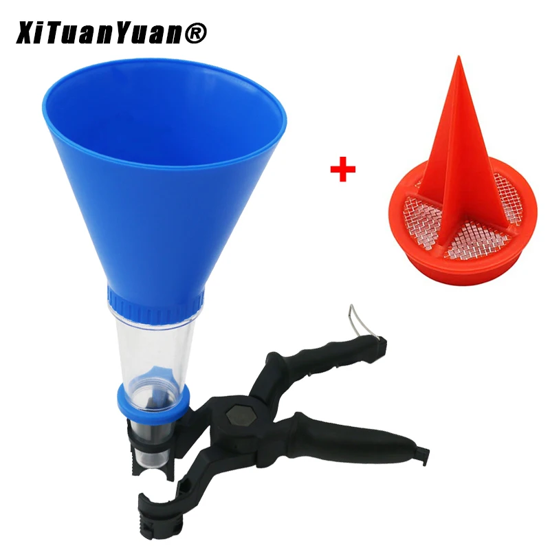 Filling Funnel Universal Engine Oil Filling Funnel Set Plastic Adjustable Gasoline Adapters Car Refueling Accessories Tool Kit