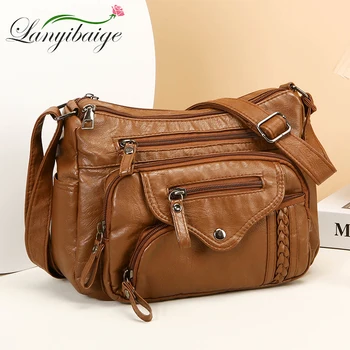Borsa in pelle di alta qualità per donna Borsa a tracolla con tracolla di design casual di lusso da donna Borsa e borsetta Bolsas da lavoro femminile