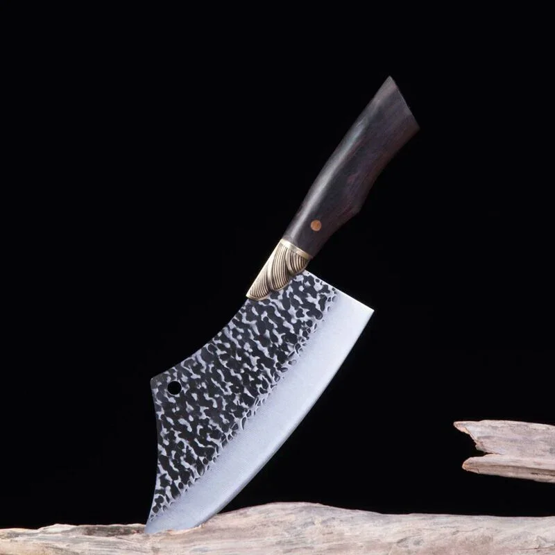 

Handmade sharp slicer Longquan forging clamp steel kitchen knife household light kitchen knife chef knife 5Cr15MOV steel
