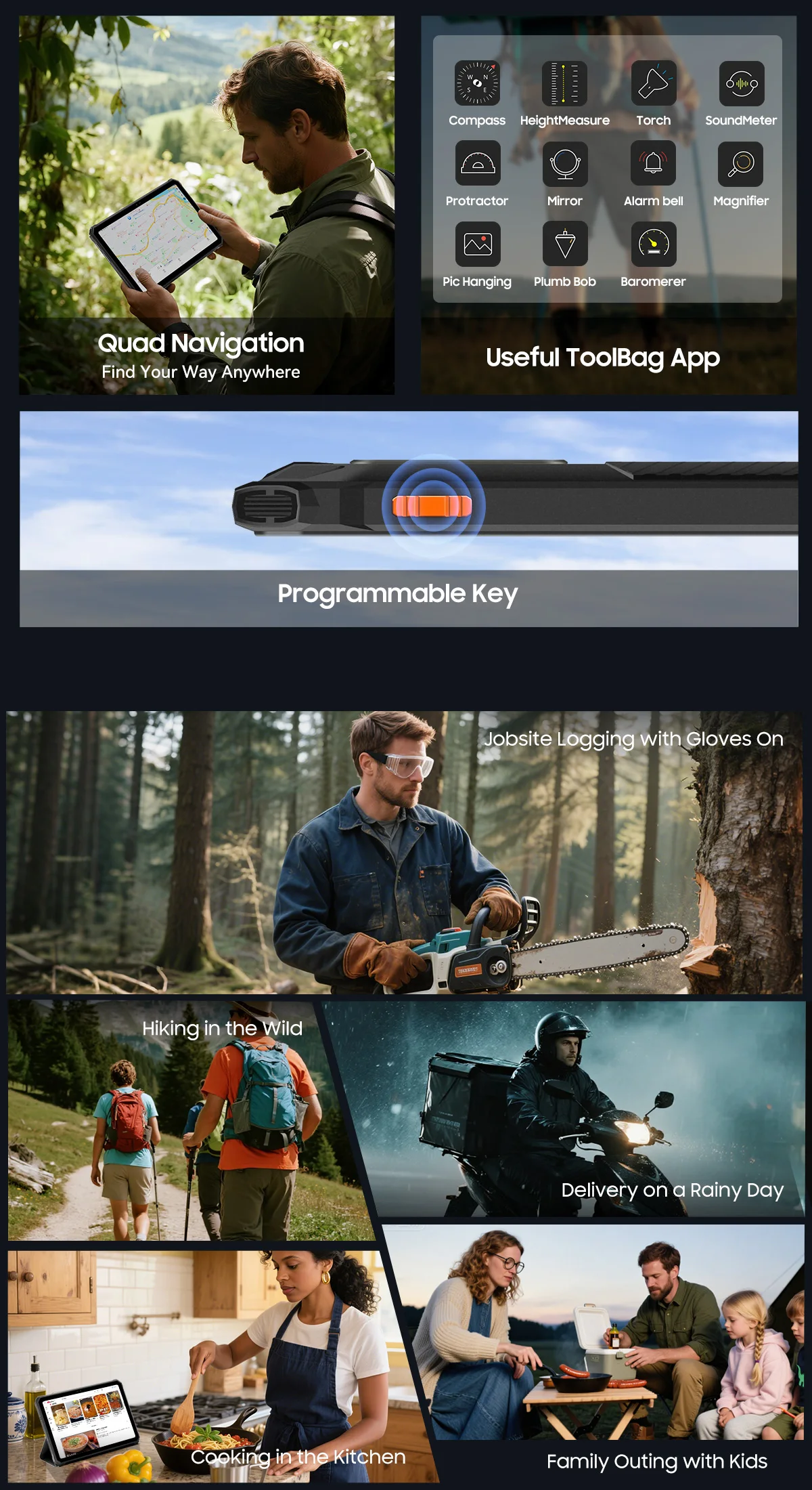 BlackView Active 7 [Ohne EU-Ladegerät] 11'' Robustes Tablet 24GB(8+16)+128GB Nachtversion IPS 120Hz 10000mAh 45W Android 15 NFC – Detail 10