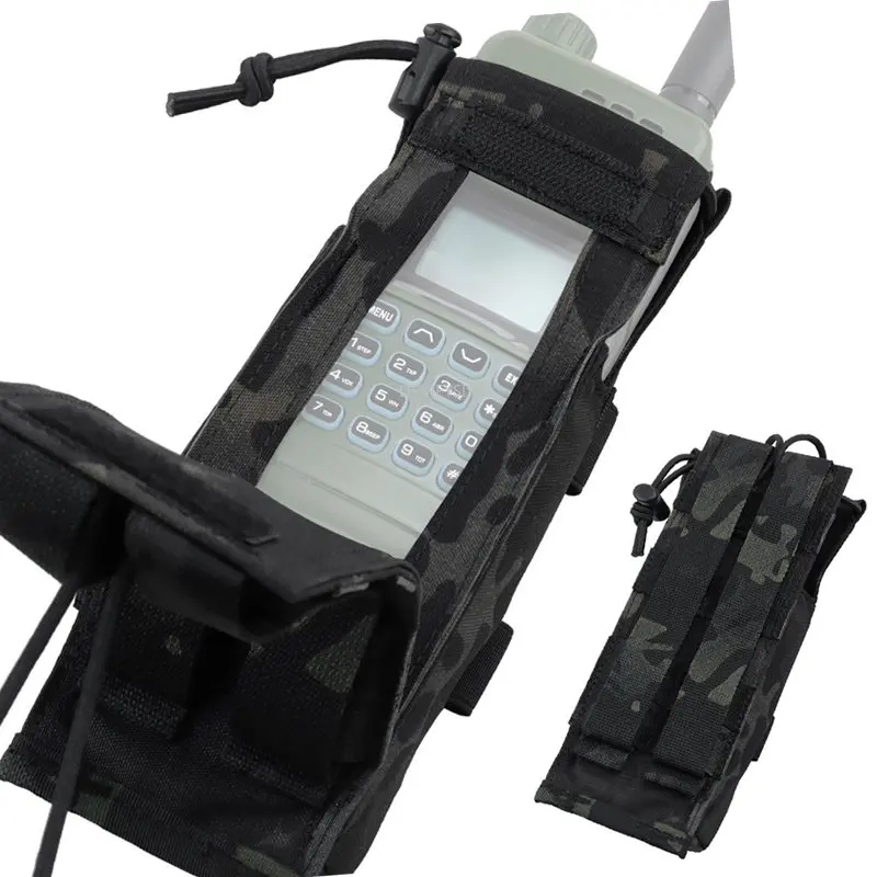

Tactical Radio Holder Molle Military Combat Radio Pouch Case Heavy Duty Walkie Talkies Storage Bag for PRC 152 Drop-down Radio
