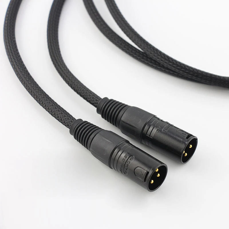 Pair A53 5N OCC copper conductor audio Balance interconnect cableXLR plug connector HIFI Audio XLR Plug Cable