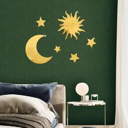Astronaut and Rocket Space - Themed Wall Stickers (A Golden)