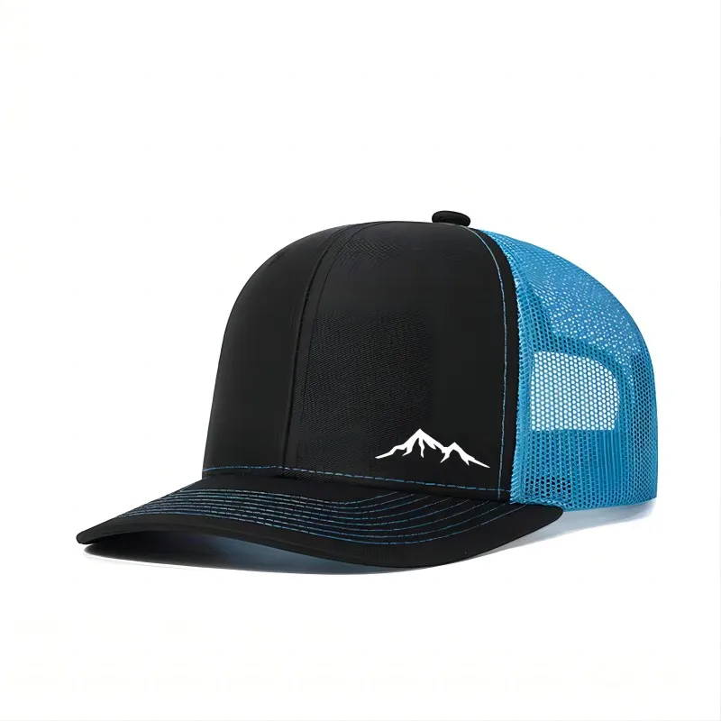 Baseball Cap Outdoor Slightly Curved Flat Brim Cap Richardson Cap Flat Brim Quick-Drying Breathable Mesh Cap 3