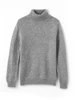 Boys Sweater Winter Childrens 100% Wool Thickened Warm Clothing Pullover Sweater Solid color High Neck Cashmere Bottom Sweater 6