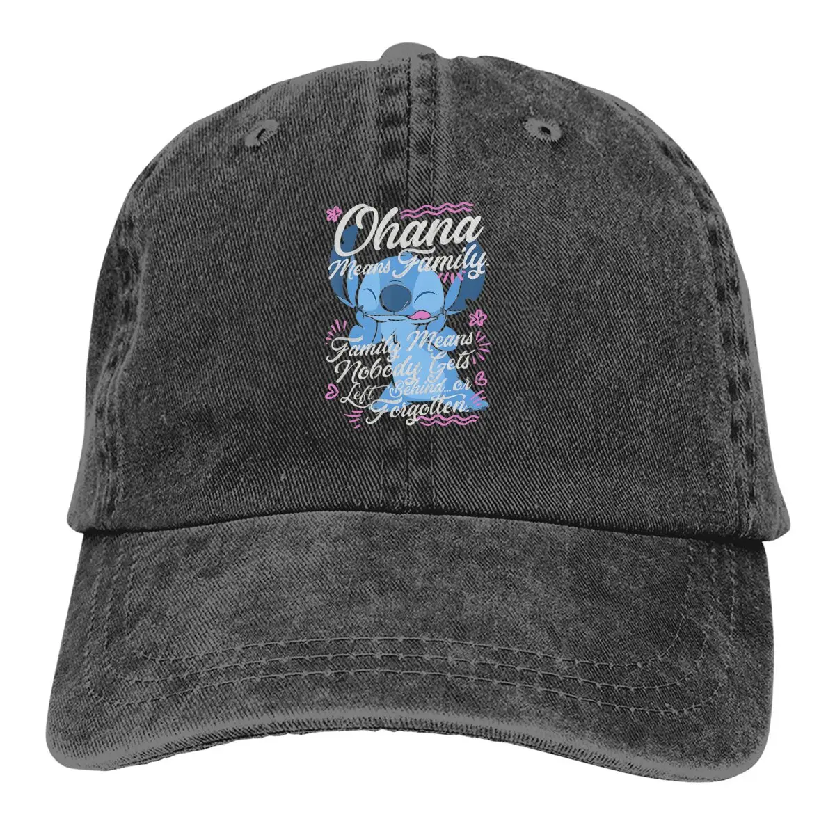 

Mean Family Typography Lilo-Stitches Anime Multicolor Hat Peaked Women's Cap Personalized Visor Protection Hats