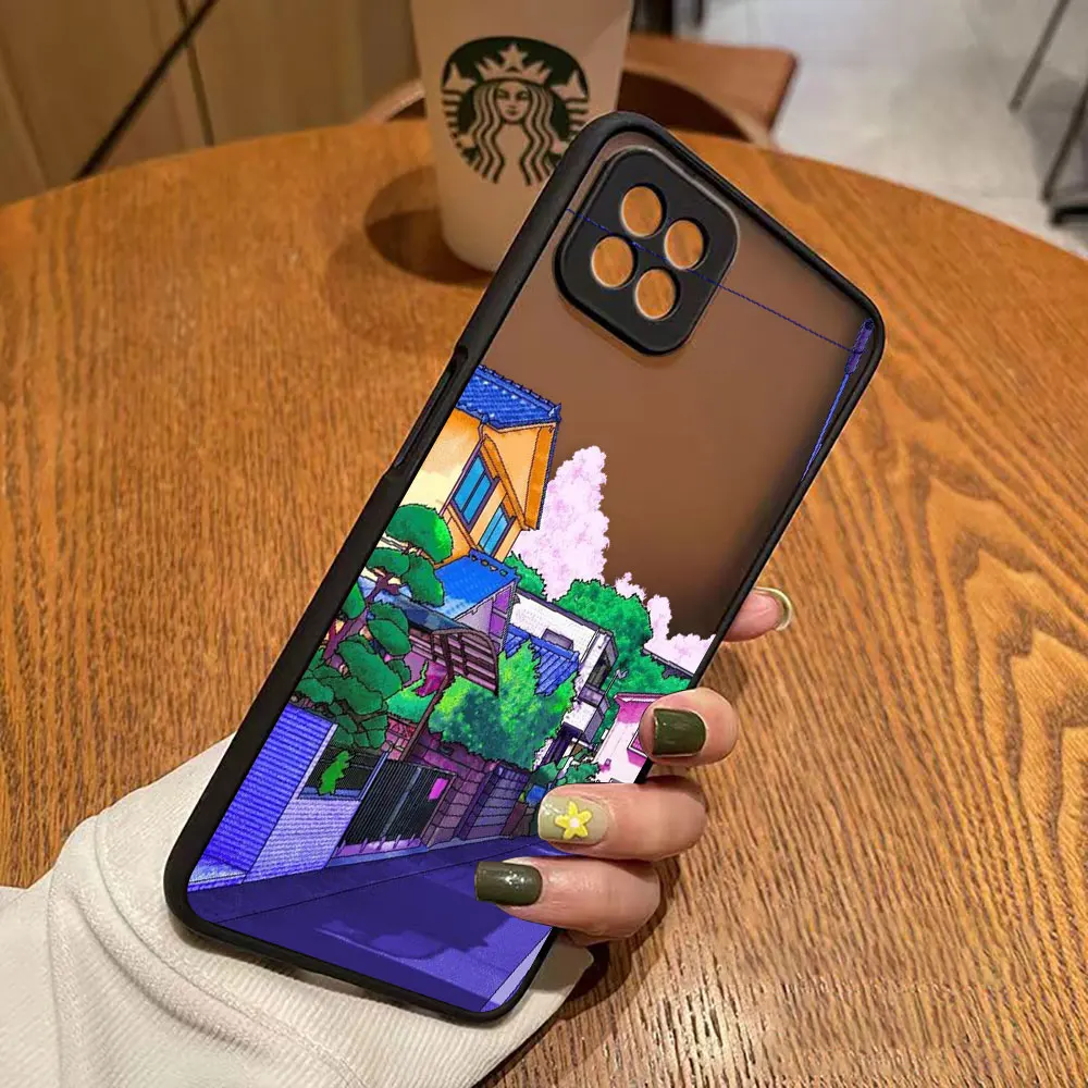 thumbnail image 1 of Funda mate para OPPO A97 A96 A95 A94 A93 A92 A78 A74 A73 A72 A57 A55 A54 4G 5G funda Anime japonés pintado a mano paisaje de casa, 1 of 5