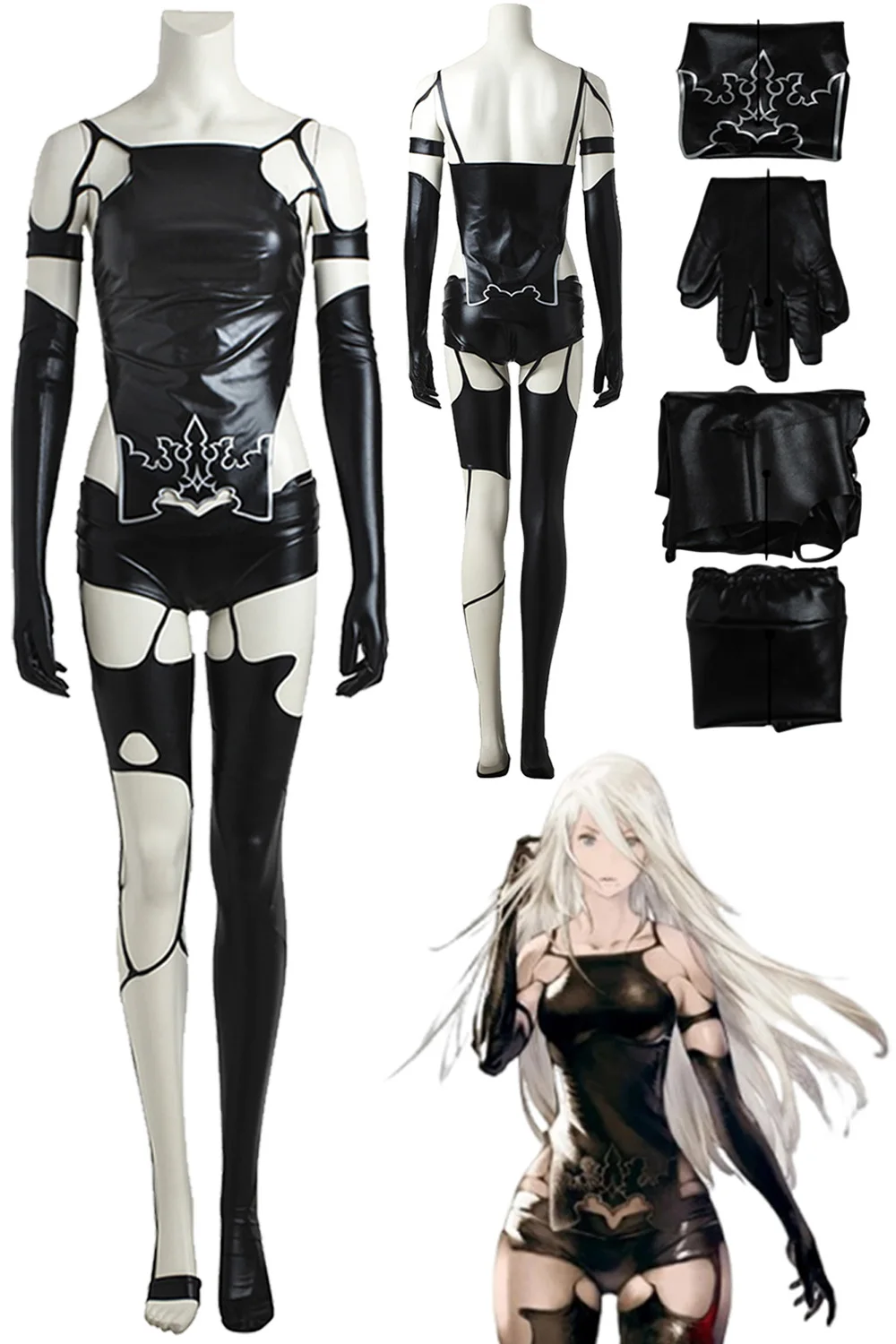 

YoRHa тип A No.2 косплей Женский костюм Аниме игра ниус: Automata Маскировка перчатки Леггинсы наряд женский Ролевые игры Хэллоуин костюм