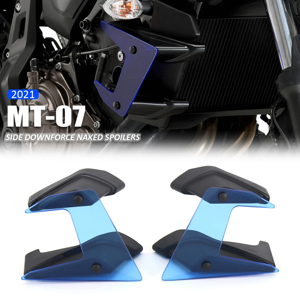 

NEW MT07 2021 Motorcycle Parts Side Downforce Naked Spoilers Fixed Wing Winglet Fairing Wings Deflectors For Yamaha MT 07 MT-07