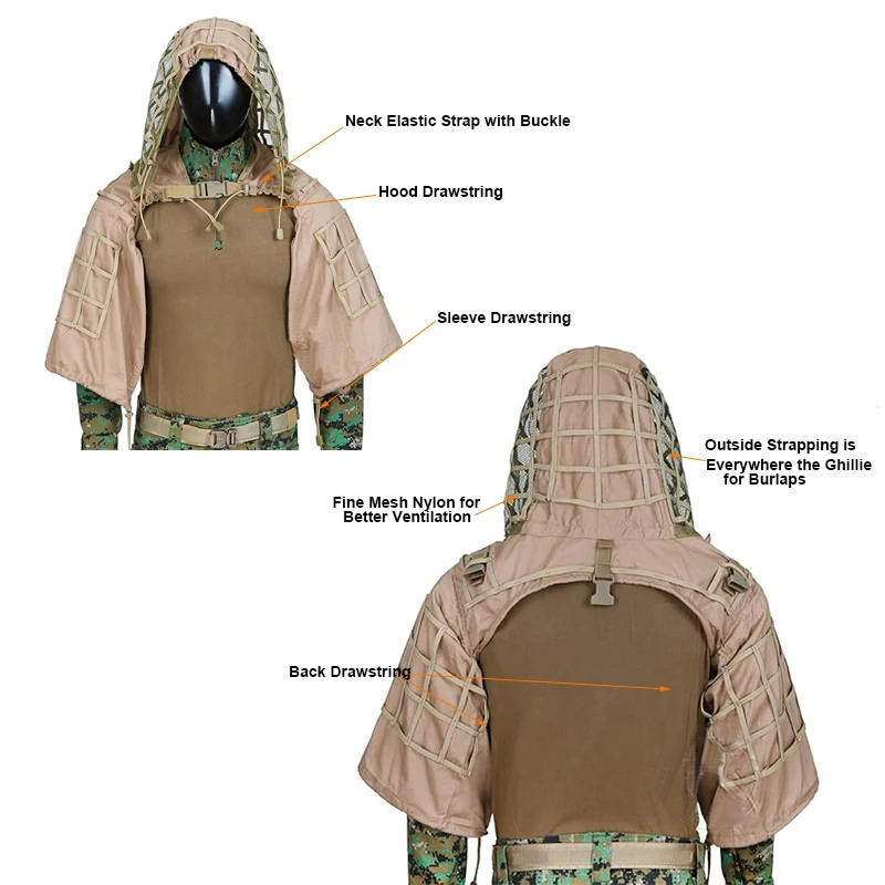 Mil-Tec Anti-Fire Ghillie Suit 4-Pieces