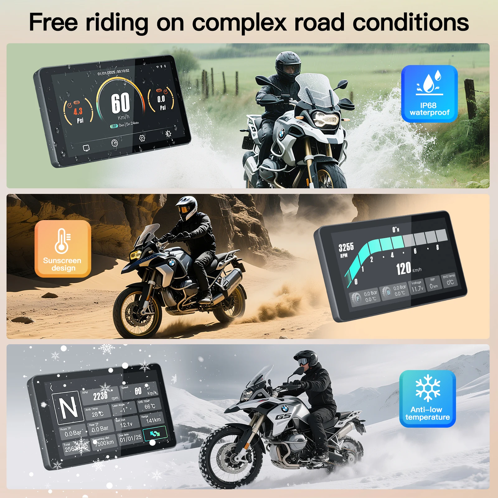 Per BMW moto R1200GS R1250GS R1300GS ADV R1000 XR S1000 carplay wireless Android auto accessori per schermi di navigazione GPS - Image 5