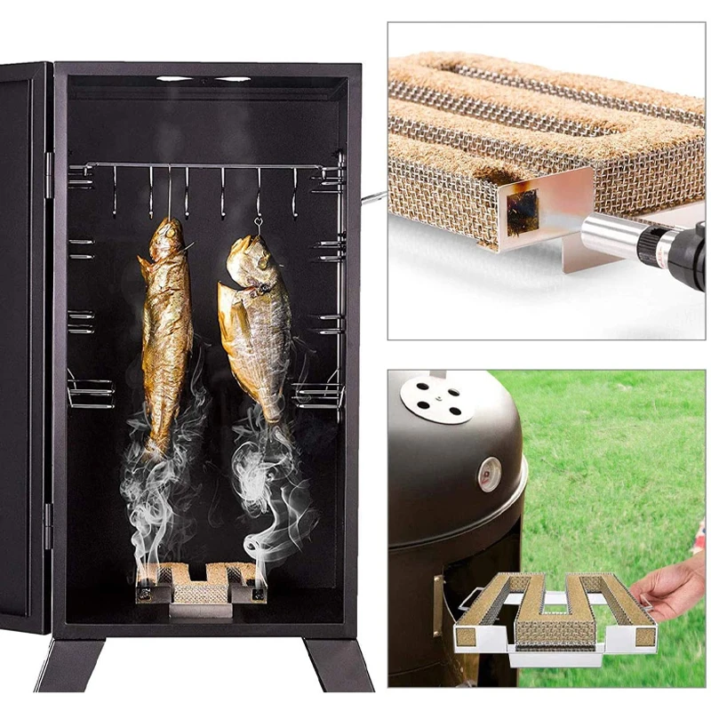 Barbecue Smoke Box Cold Smoke Generator Stainless Steel Grill Net Outdoor Smoking Barbecue Net BBQ Tool Accessories Barbacoa