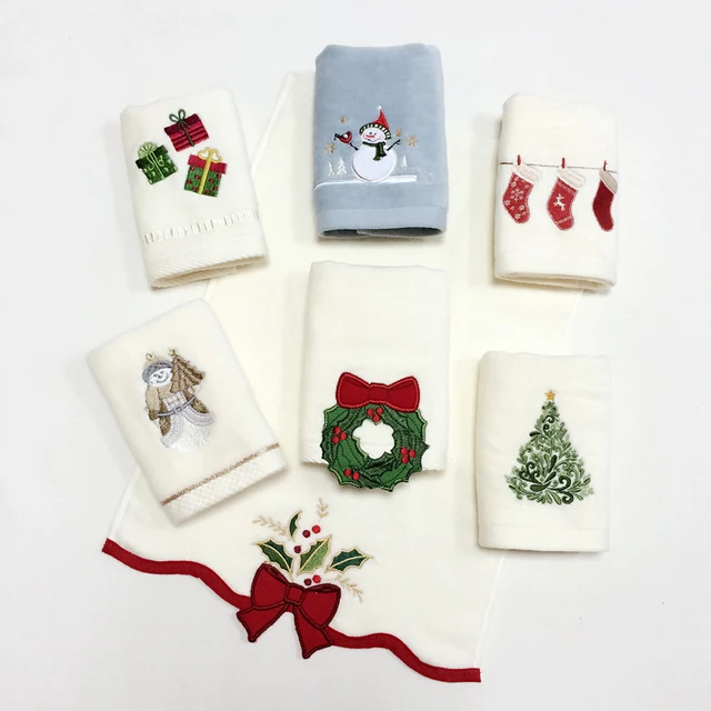 Christmas Hand Towels Kitchen Cleaning Dish Towel Christmas