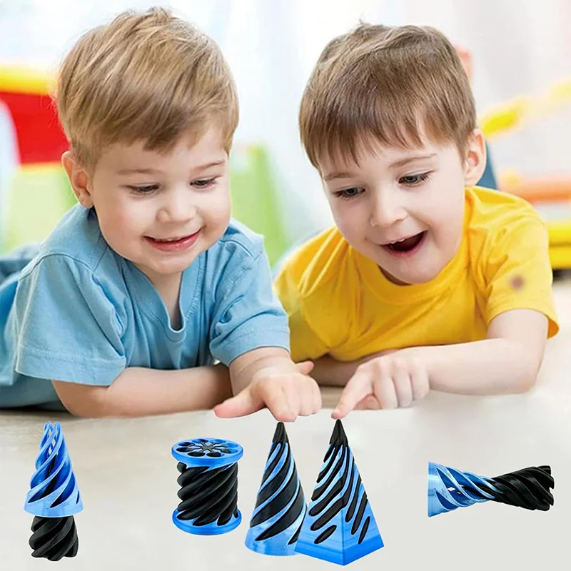 3D Printed Spiral Cone Fidgeting Toy Impossible Pyramid Passthrough Sculpture Antistress Adults Toys Kid Stress Relief Table Toy fidget toys fidget toy fidget toy set decompression tool toy fingertip stress relief toy fingertip decompression toy