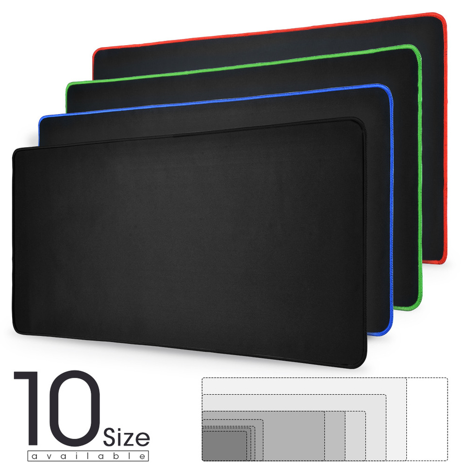 Gamer Mousepad Anti-slip Natural Rubber Desk Mat Mouse Mat Locking Edge Play Mat of Computer Keyboard Gameing Mouse Pad 4 Color