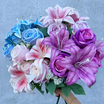 Spring Mixed Rose Lily Bouquet 2