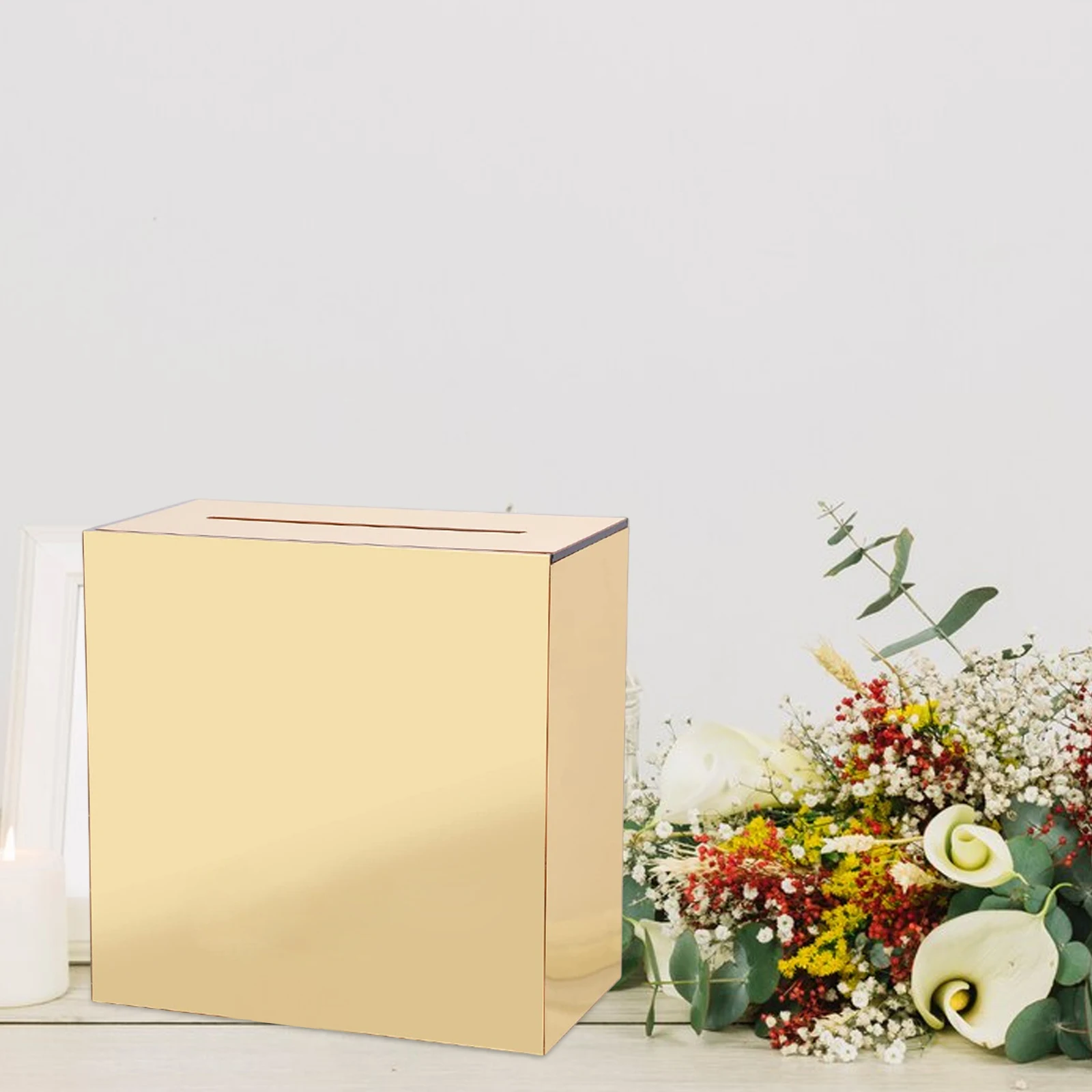 Description Picture 4 of itemLarge Acrylic Wedding Reception DIY Envelope Gift Card Box Sign for Birthday Decorations Anniversary Shower Party Supplies