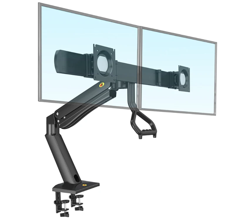 Suporte de Montagem de Monitor de Tela Dupla de 2432 Polegadas Suporte de Suporte de Mesa Sentar Estação de Trabalho Carga 215kgs Nb32 F32
