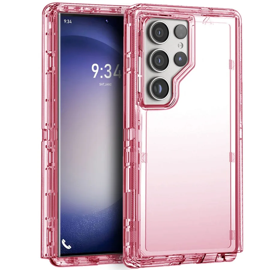 Durable 3-IN-1 Shockproof Glossy Bumper Phone Case