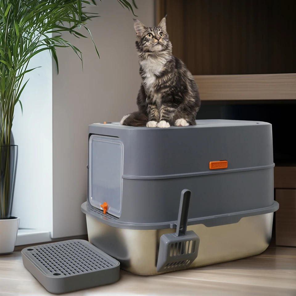 Large Enclosed Cat Litter Box with Lid