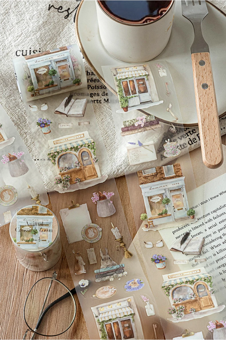 JIANQI 60mm * 2m PET Klebeband Aufkleber Kreativität Scrapbooking Hand Konto Klebstoff handgemachte Diy Junk Journal Handwerk liefert – Detail 12