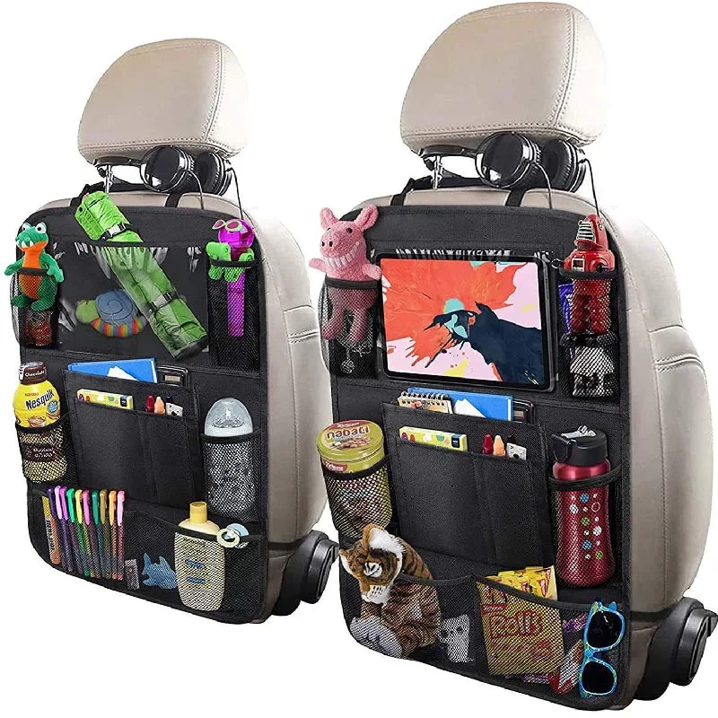 Car Seat Back Pocket Storage Bag Car Multi-functional Storage Bag with Tablet Holder 5
