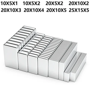 Super Strong Neodymium Magnet 10/20/25mm X 5/10/15mm X 1/2/3/4/5mm N35 NdFeB Block Powerful Permanent Magnetic imanes