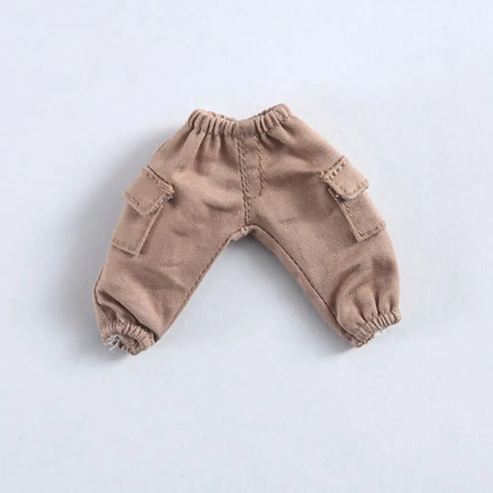 Ob11 Clothes Fashion Tooling Style Pants Pocket Decoration Jeans Elastic Waist Trousers For Obitsu11 Dolls Accessories Kids Toys 5