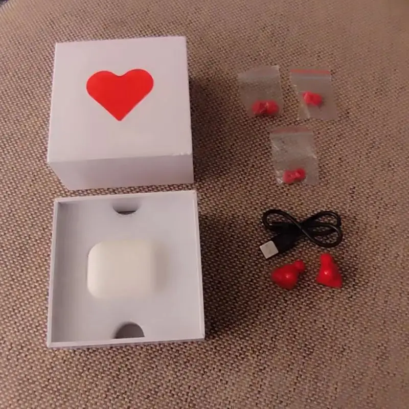 Wireless Earphones For Girl Students Women TWS Earbuds Bluetooth Headset Heart Shape Buds Fashion Pink Gaming Headphones Gift