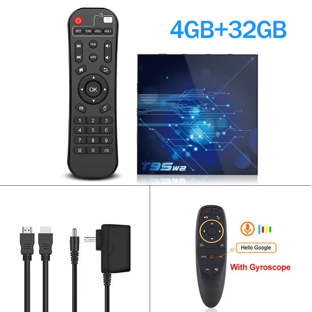 Android 11 Asda Smart Tv Box T95W2 With Amlogic S905W.2, AV1, Dual