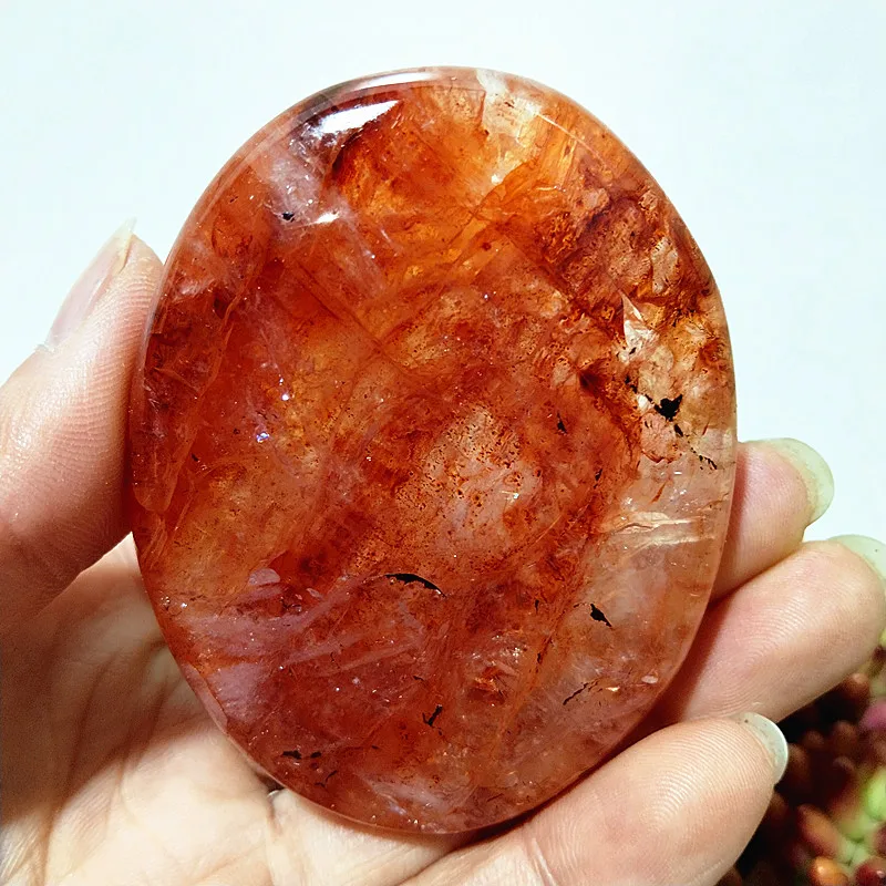high quality Natural Stone Red Hematoid quartz Crystal palm Meditate And Chakra Healing Feng Shui Crystal Home Decoration 2