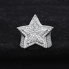 MossanRappr 5.1cttw Luxury Moissanite Pentagram Iced out Hip Hop Ring 925 Sterling Silver Heavy Metal Fashion Jewelry for Men 2