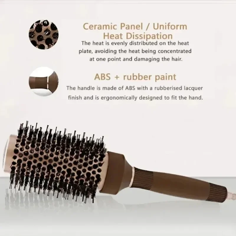 Professional Salon Styling Tools Round Hair Comb Hairdressing Curling Hair Brushes Comb Ceramic Barrel 4 Sizes