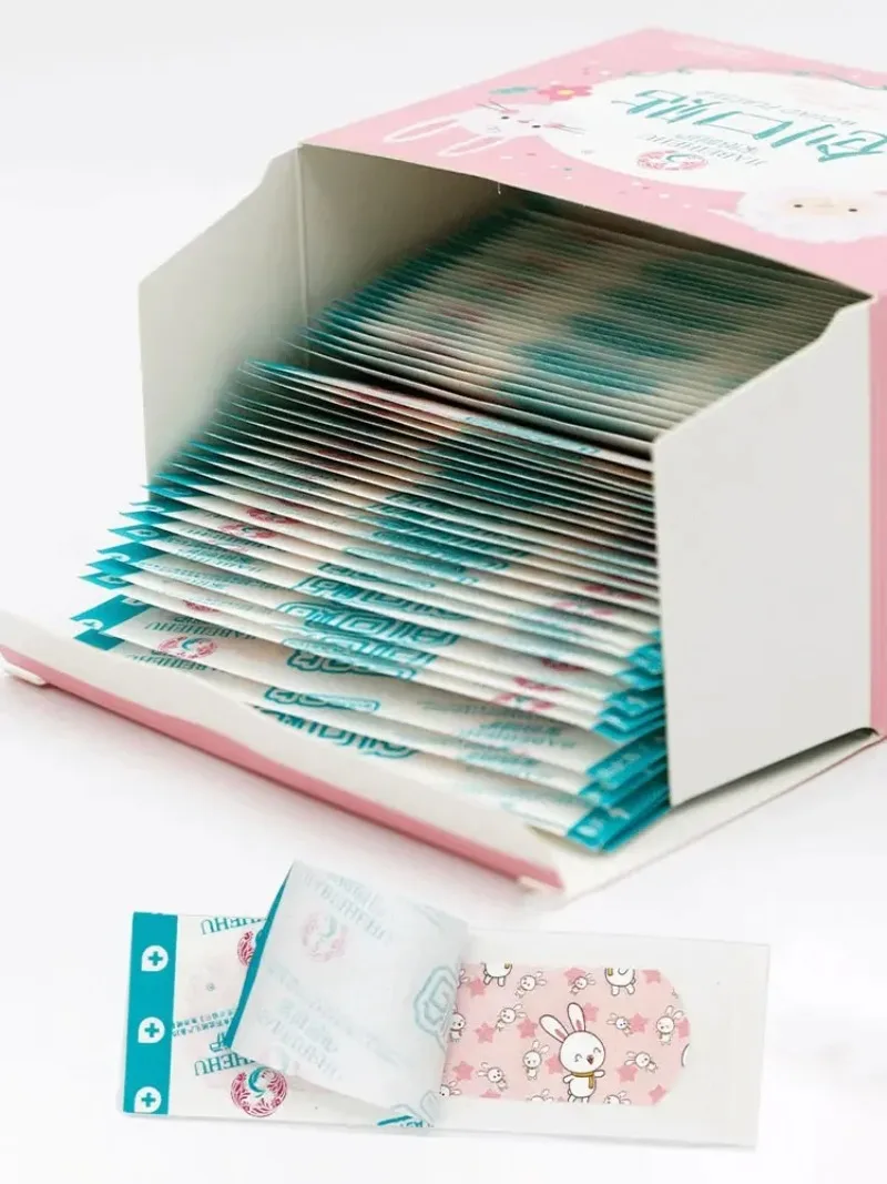 120pcs Bandages Band Aid Home First Self-Adhesive Plaster Bandages Kit for Children Waterproof Breathable Cartoon Wound Strips
