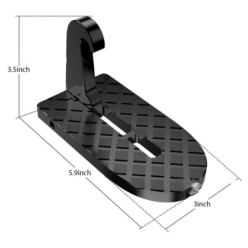 Foldable Car Door Step Pedal Universal Auto Ladder Hooked Foot Pegs Doorstep Safety Hammer Car Accessories carbon fiber steering wheel